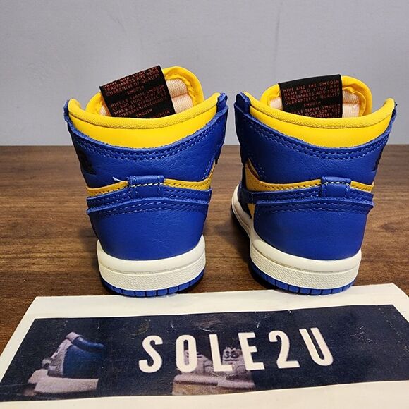 Nike Air Jordan 1 Retro High OG TD Reverse Laney Toddler Size 4C FD2598-700 - Picture 7 of 8